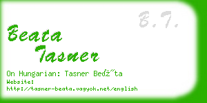 beata tasner business card